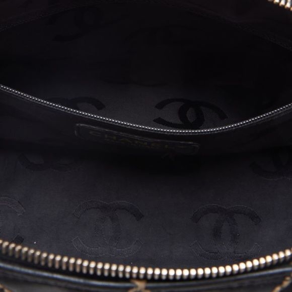 Chanel Double Chain Calf Leather Black - Picture 7 of 7